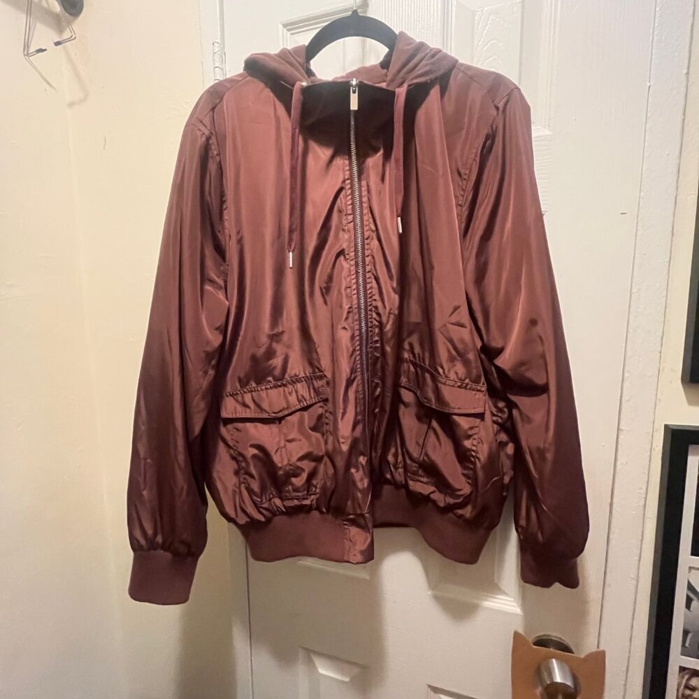 Utility zip-up jacket with hood